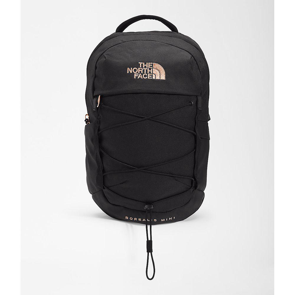 The North Face Borealis Mini Γυναικεια Σακιδιο Πλατησ - Μαυρα / Κοραλι Μεταλλικός (WUGL97461)